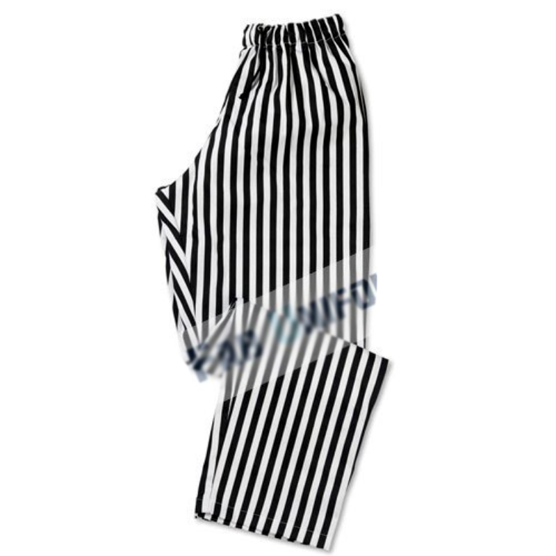 White And Black Lining Women’s Cozy Printed Cotton Pajama For Comfortable Nightwear