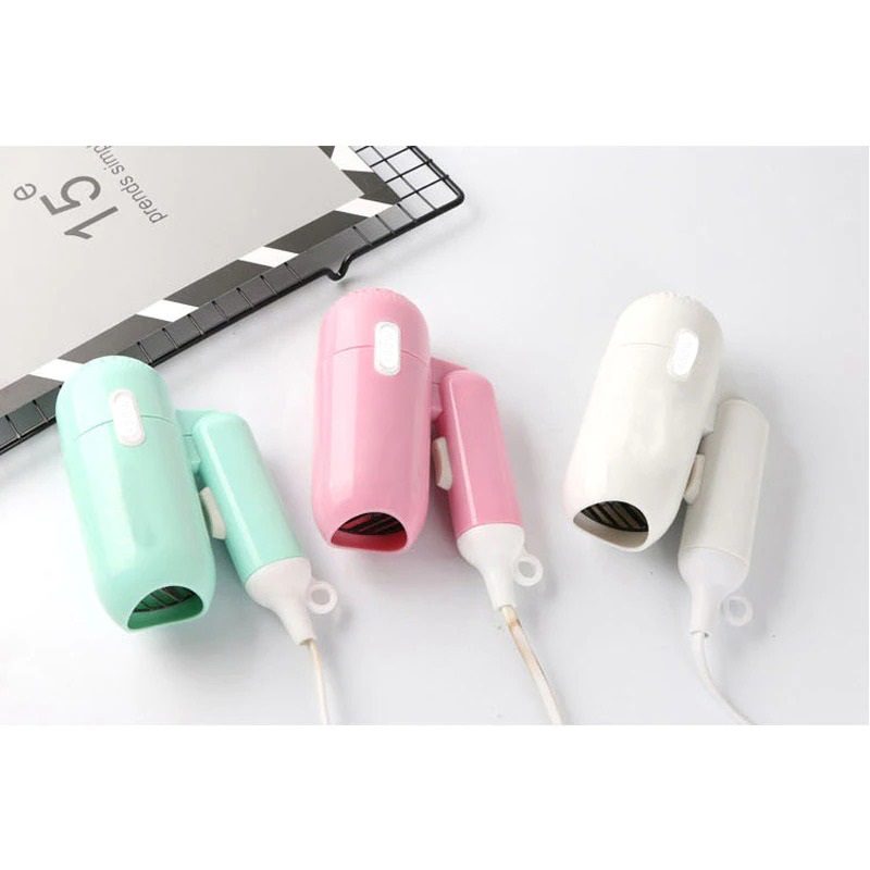 1400W Mini Hair Dryer Foldable House Thermostatic Air Collecting Traveler Blower