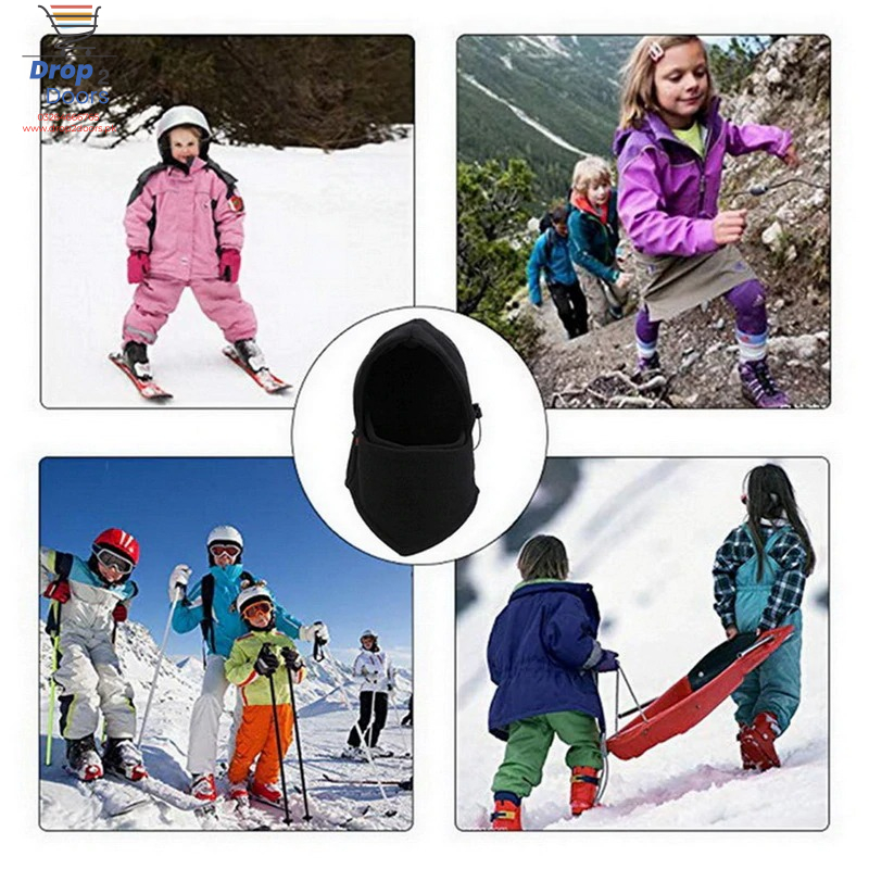 6 In 1 Unisex Winter Fleece Thermal Balaclava Ski Snood Hood Neck Warmer Hat
