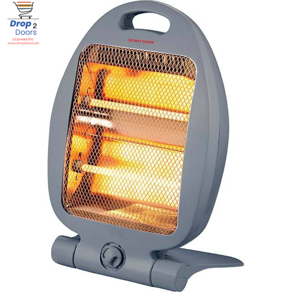 800W Instant Heating Portable Electric Quartz Heater With Auto Tip-Over Protection