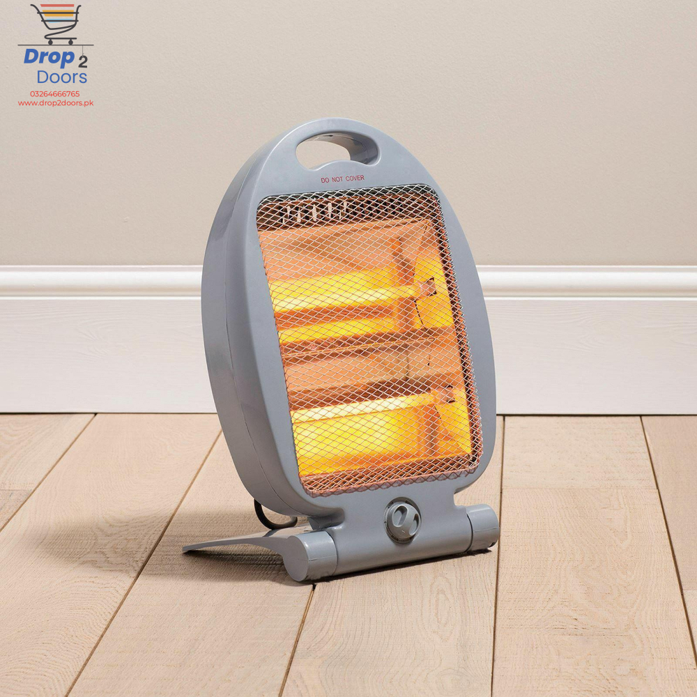 800W Instant Heating Portable Electric Quartz Heater With Auto Tip-Over Protection