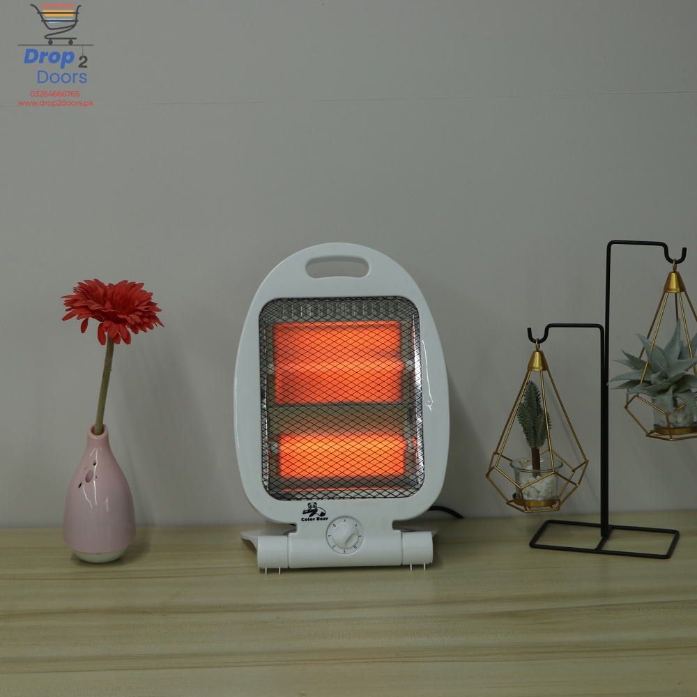 800W Instant Heating Portable Electric Quartz Heater With Auto Tip-Over Prot (3)