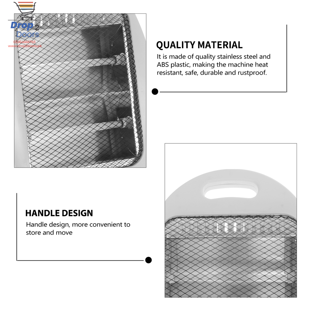 800W Instant Heating Portable Electric Quartz Heater With Auto Tip-Over Protection