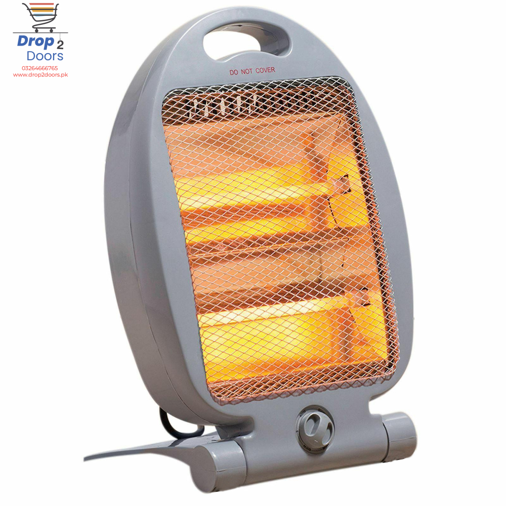 800W Instant Heating Portable Electric Quartz Heater With Auto Tip-Over Protection