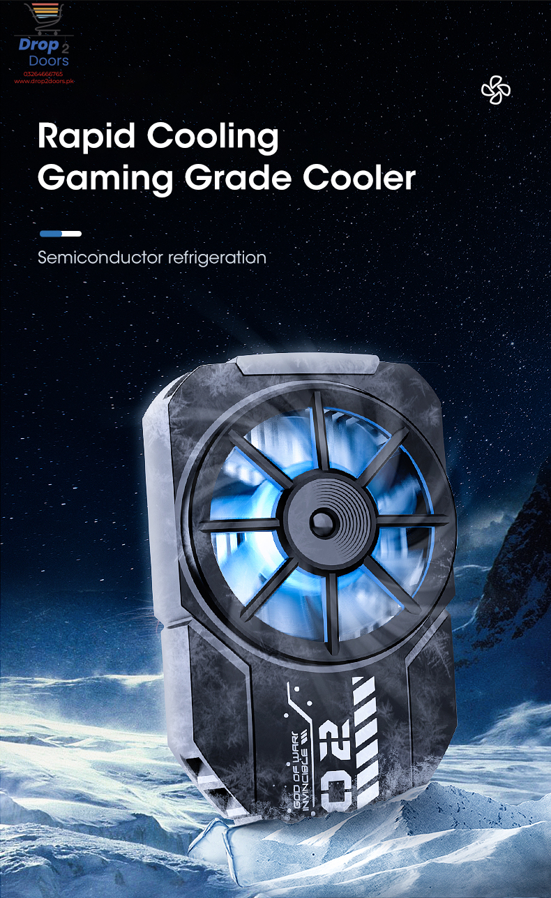 DLA2 Portable Mobile Phone Radiator Phone Cooling Fan For PUBG