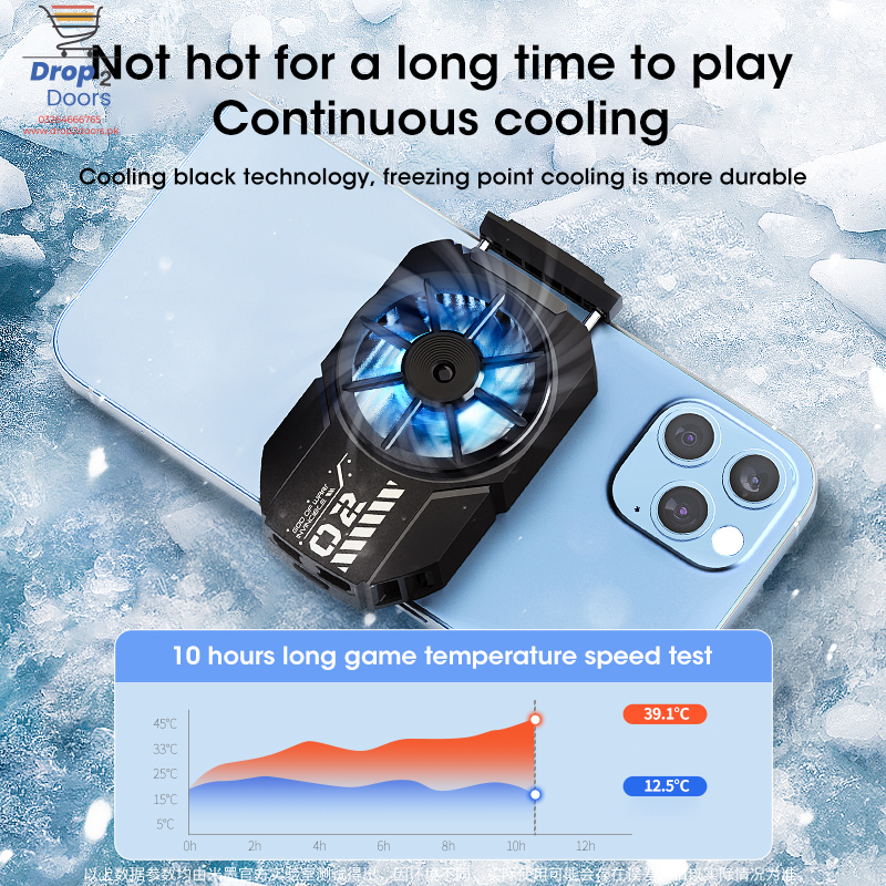 DLA2 Portable Mobile Phone Radiator Phone Cooling Fan For PUBG