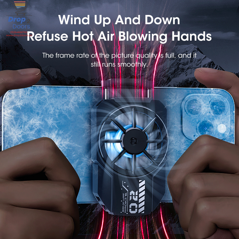 DLA2 Portable Mobile Phone Radiator Phone Cooling Fan For PUBG