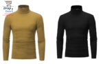 Pack Of Two Mens/Womens Winter Warm Long Sleeve High Neck Pullover Top