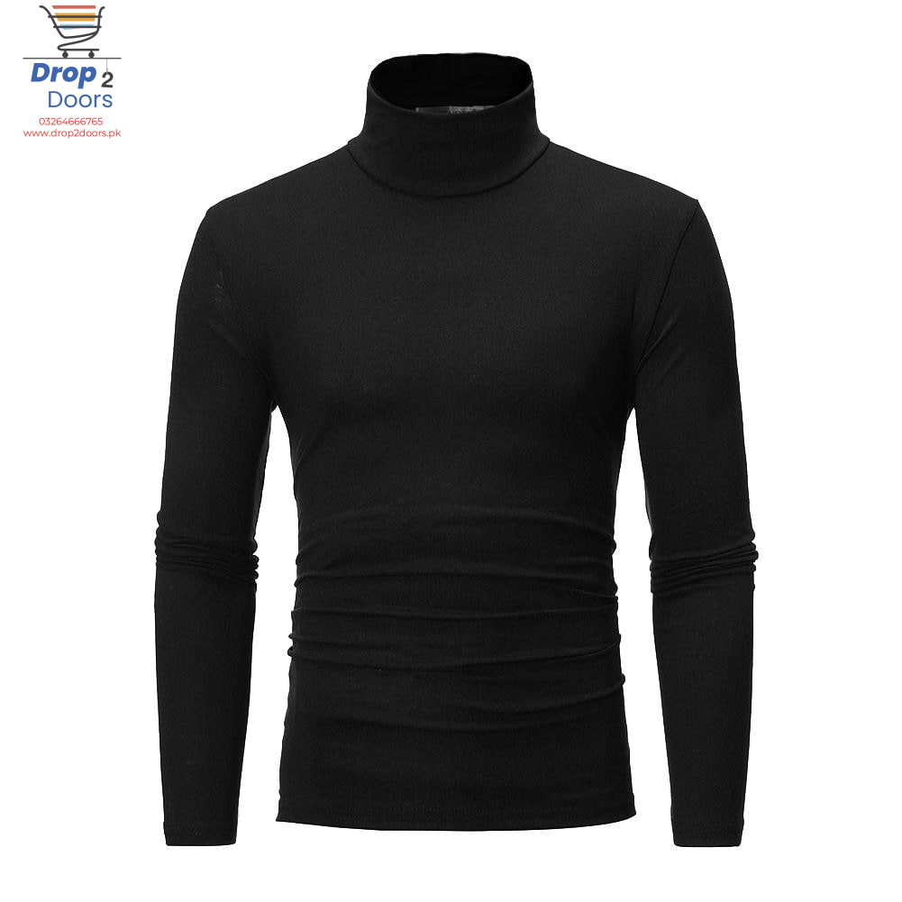 Womens/Mens Winter Warm Long Sleeve High Neck Pullover Top