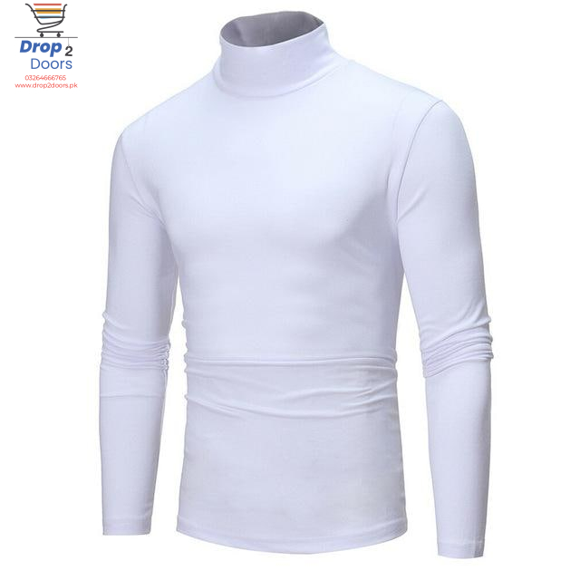Womens/Mens Winter Warm Long Sleeve High Neck Pullover Top