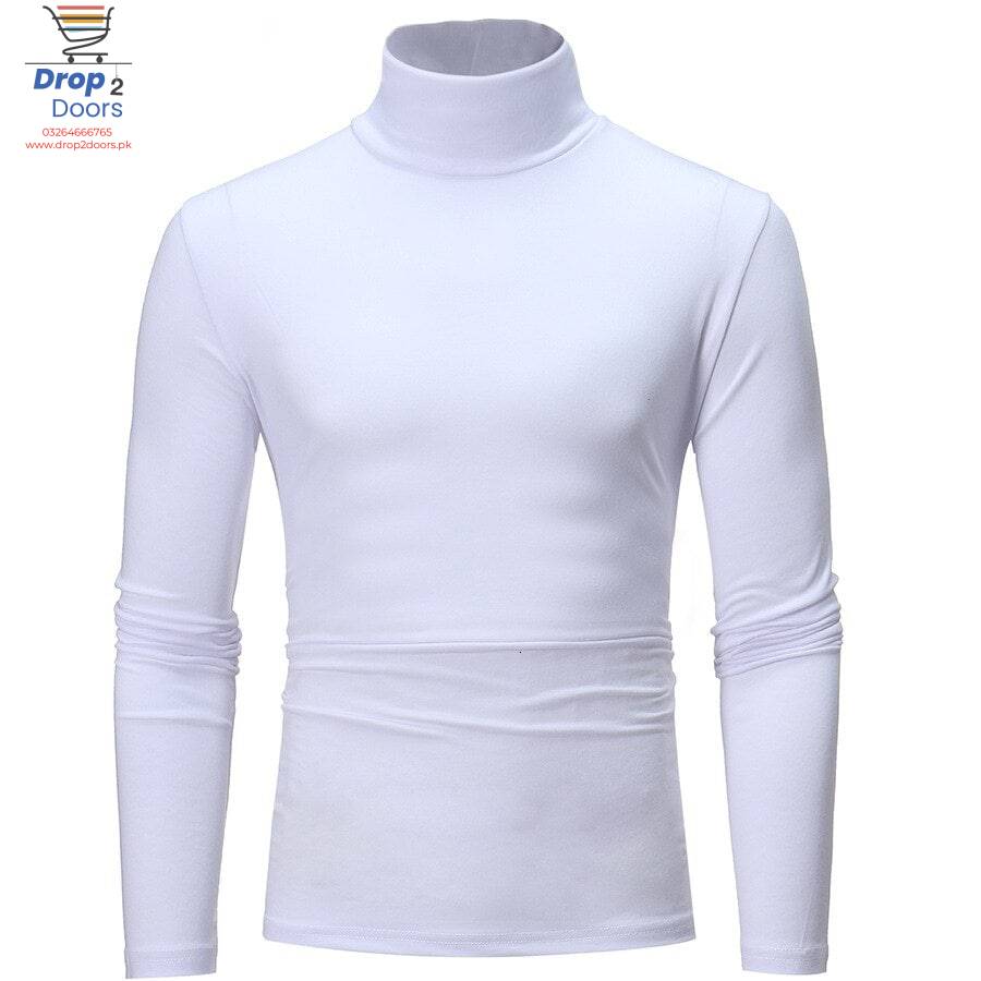 Womens/Mens Winter Warm Long Sleeve High Neck Pullover Top
