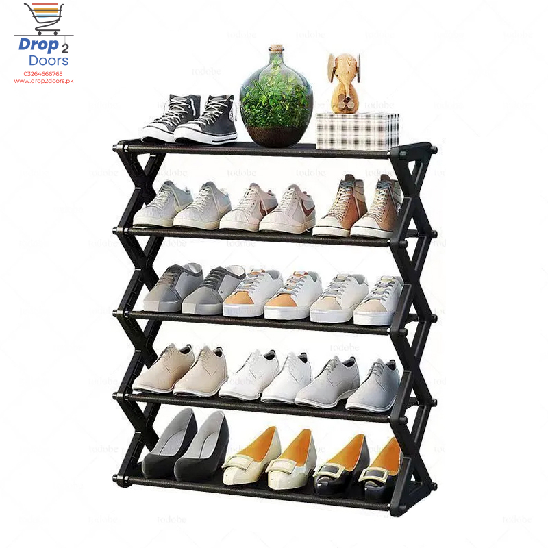 5 layers Foldable Fashion Shoe Organizer Stand