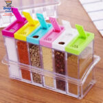6 PCs Plastic Spice Shaker Seasoning Boxes Plastic Storage Container