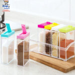 6 PCs Plastic Spice Shaker Seasoning Boxes Plastic Storage Container
