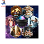 Compact Multi-Functional LED Galaxy Projector Light With Built-In Bluetooth Speaker – Portable Mini Design