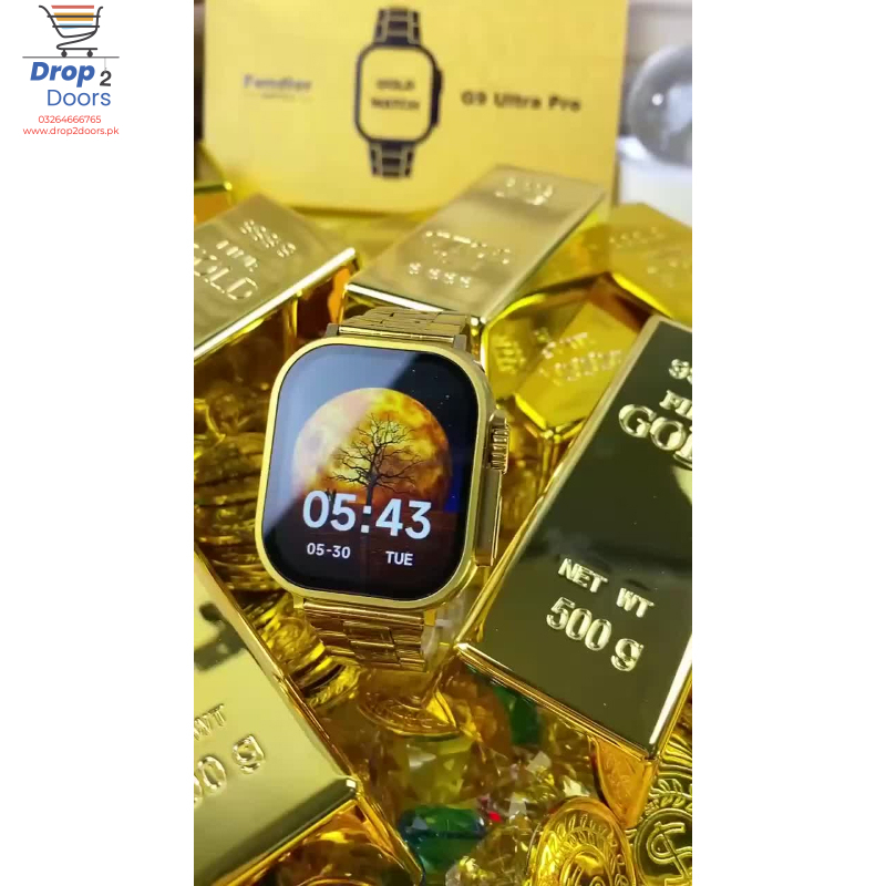 Fendior American Gold Edition G9 Ultra Pro Series 8 Smart Watch With 3 Extra Straps