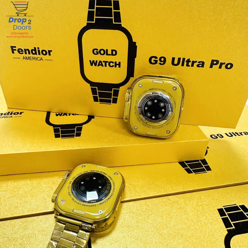 Fendior American Gold Edition G9 Ultra Pro Series 8 Smart Watch With 3 Extra Straps