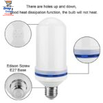 Flame Lamp E27 LED Fire Effect Bulb Home Decoration Night Light
