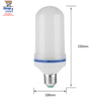 Flame Lamp E27 LED Fire Effect Bulb Home Decoration Night Light