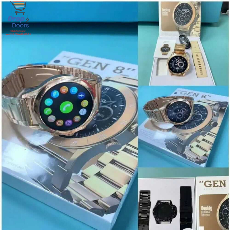 Fossil Stylish 8TH Generation Round Dial Dual Strap Smart Watch
