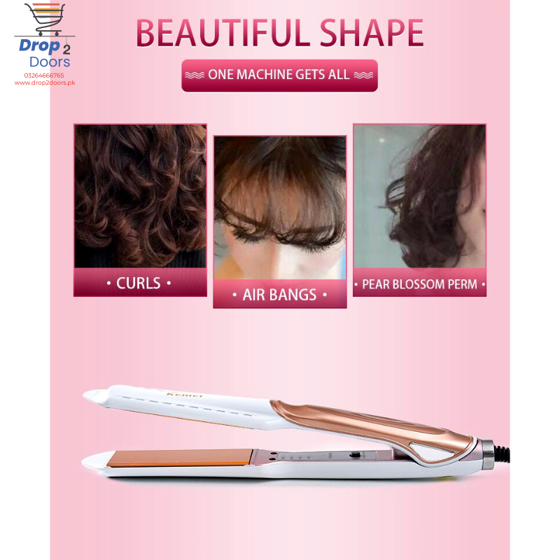 KM-471 Kemei Professional Hair Straightener With Temperature Control
