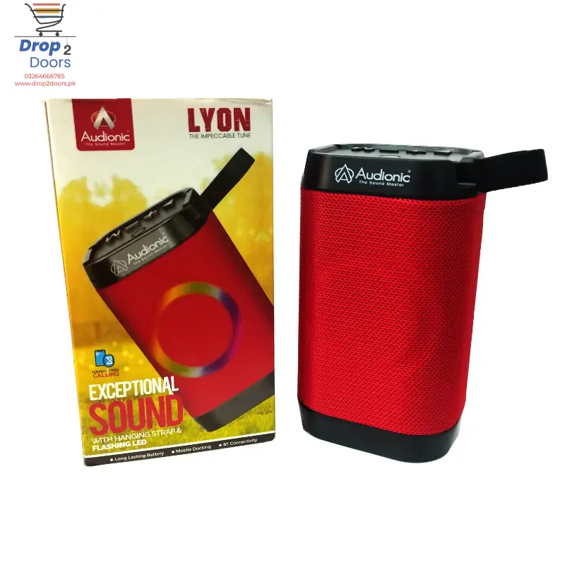 LYON Portable Mobile Speaker with Exceptional Sound and Flashing LED