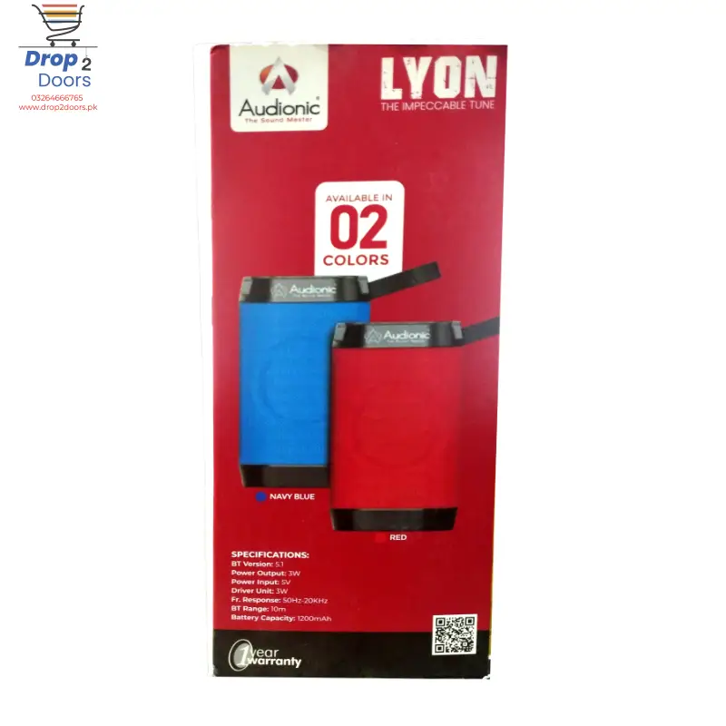 LYON Portable Mobile Speaker with Exceptional Sound and Flashing LED