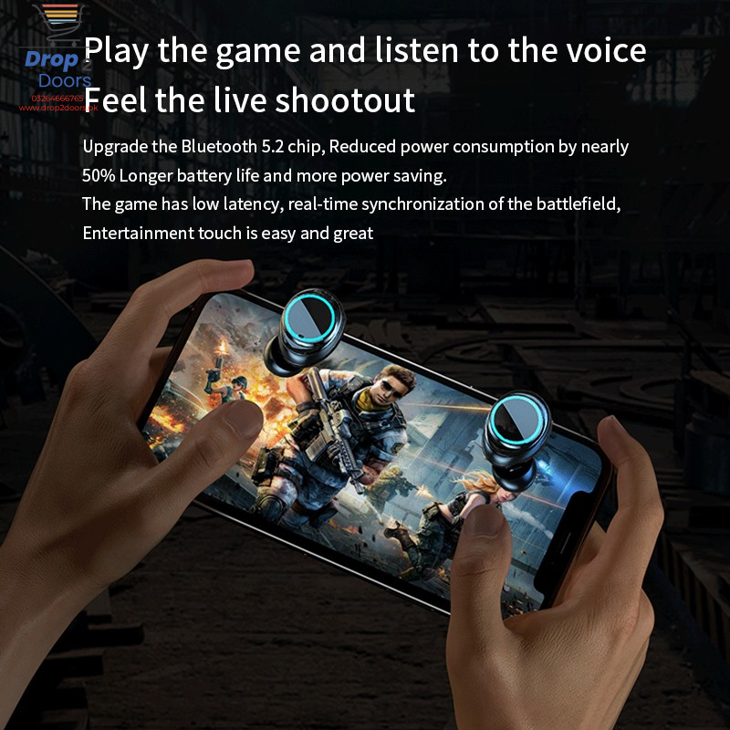 M25 Wireless 5.3 Gaming Earbuds With Built-In Dual Modes Gaming And Music