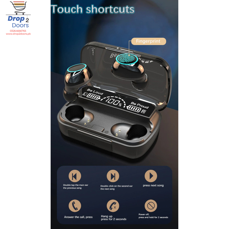 M30 TWS Bluetooth 5.2 Smart Touch Control Wireless Earbuds