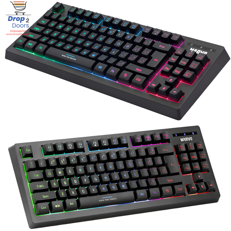 Marvo Scorpion K607 Membrane Gaming Keyboard With 3 RGB Lighting Effects