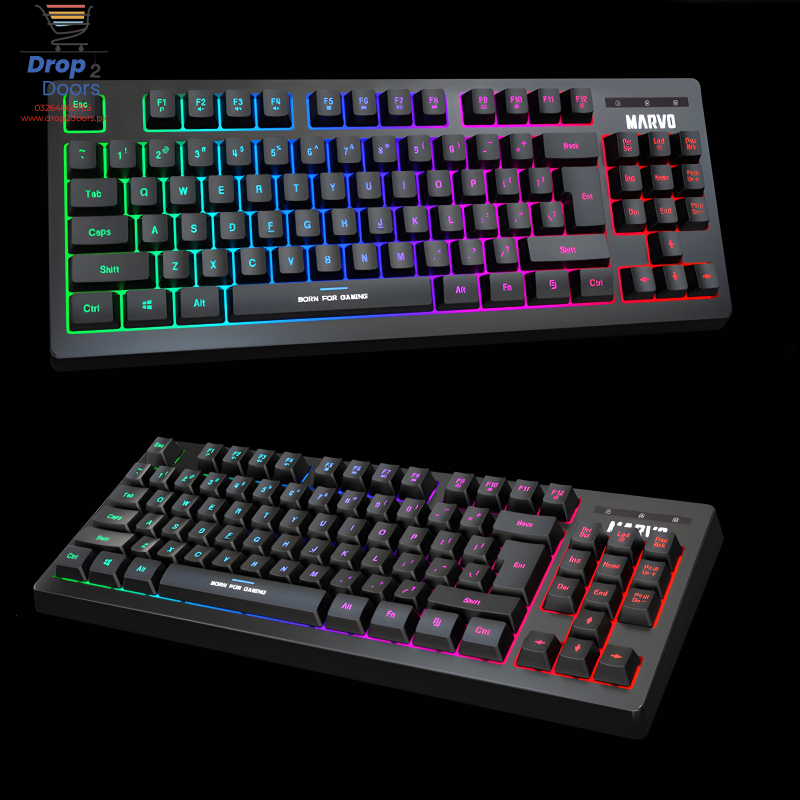 Marvo Scorpion K607 Membrane Gaming Keyboard With 3 RGB Lighting Effects