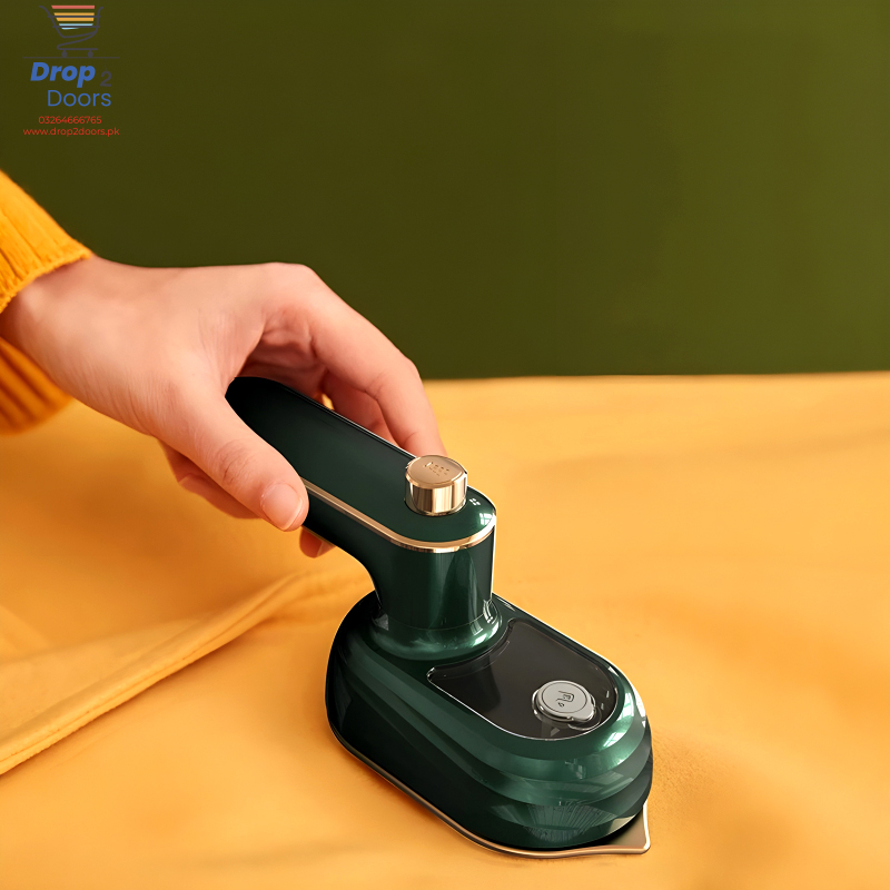 Mini Compact EV Porcelain Gold Electric Iron Effortless Precision With 130°C Constant Temperature For Efficient Dry And Wet Ironing