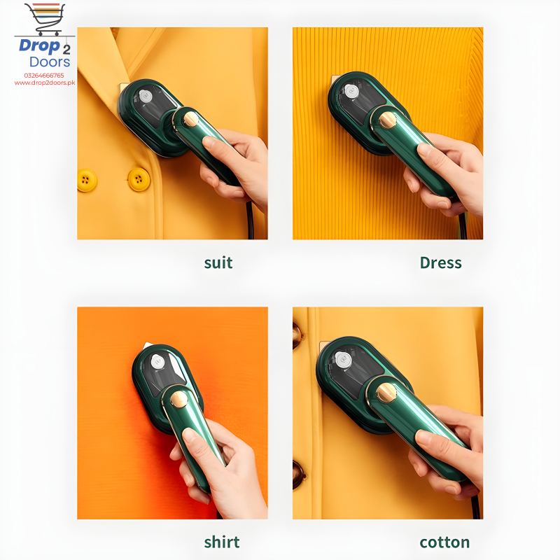 Mini Compact EV Porcelain Gold Electric Iron Effortless Precision With 130°C Constant Temperature For Efficient Dry And Wet Ironing