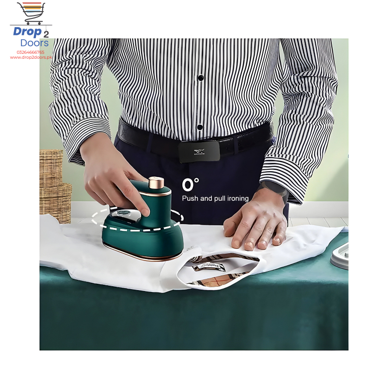 Mini Compact EV Porcelain Gold Electric Iron Effortless Precision With 130°C Constant Temperature For Efficient Dry And Wet Ironing