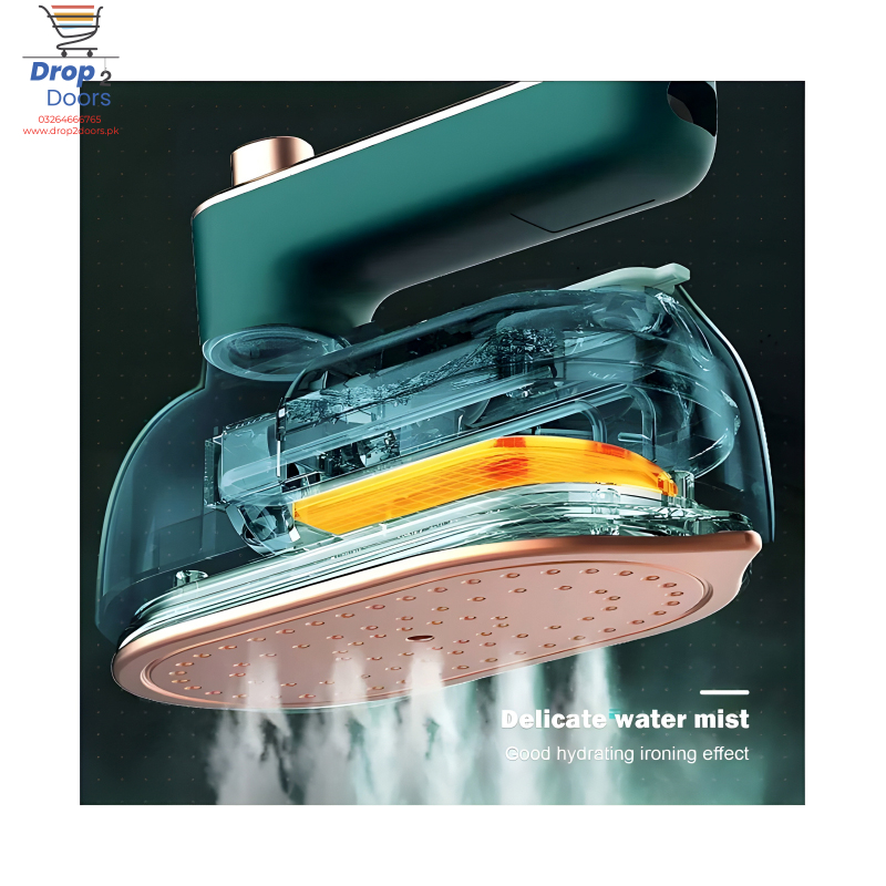 Mini Compact EV Porcelain Gold Electric Iron Effortless Precision With 130°C Constant Temperature For Efficient Dry And Wet Ironing