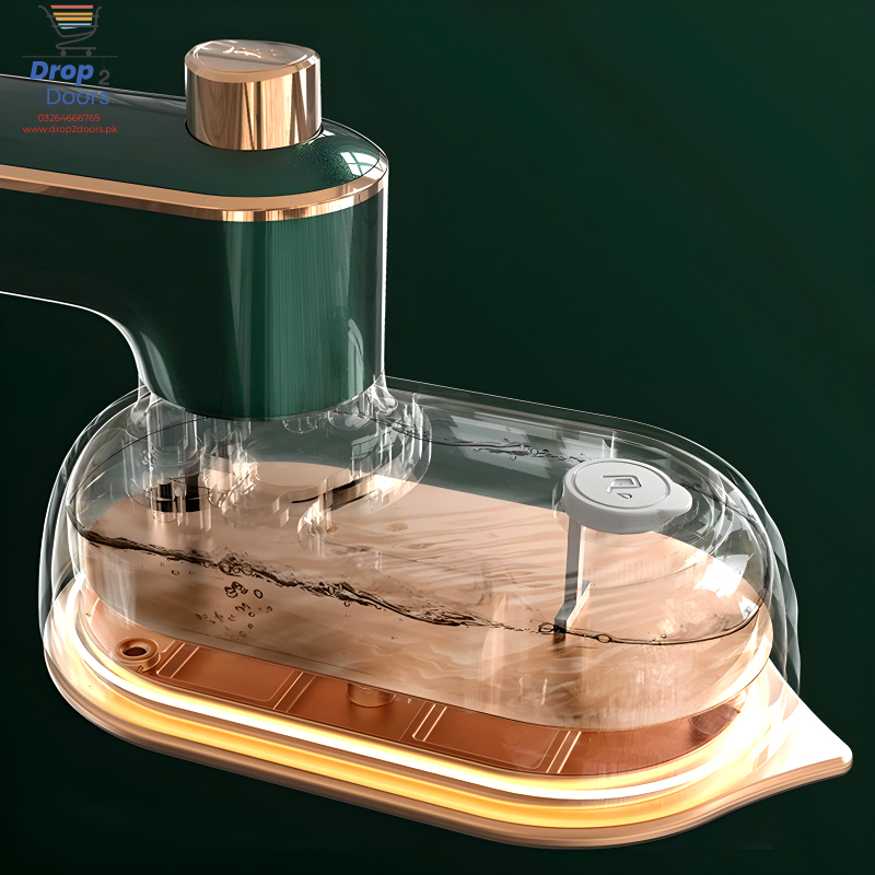 Mini Compact EV Porcelain Gold Electric Iron Effortless Precision With 130°C Constant Temperature For Efficient Dry And Wet Ironing