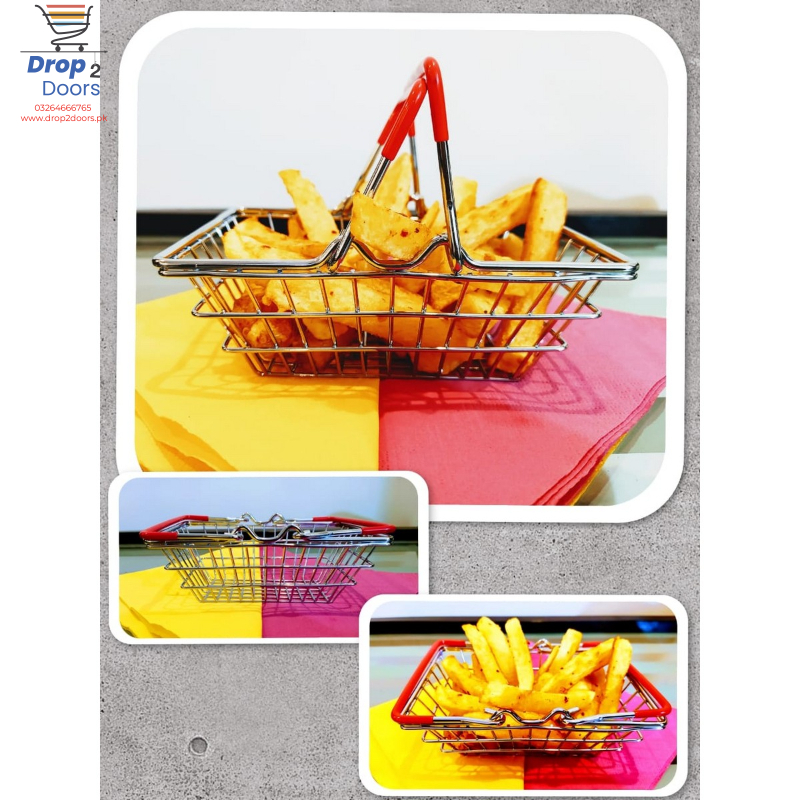 Mini Multi-Purpose Portable Stainless Steel Hand Carry Fry Basket