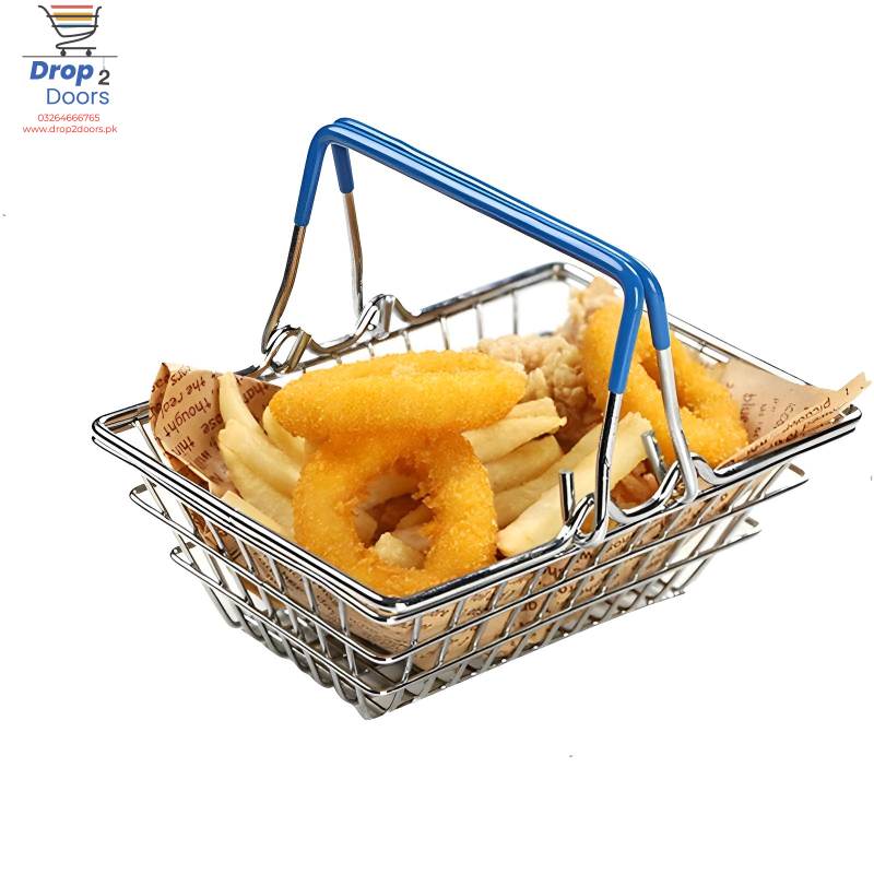 Mini Multi-Purpose Portable Stainless Steel Hand Carry Fry Basket