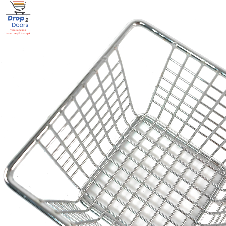 Mini Square Multi-Purpose Stainless Steel French Fries Serving Basket
