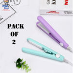 Pack Of 2 Best Quality Mini Portable Hair Straighteners With Plastic Cases