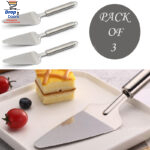 Pack Of 3 High-Quality Stainless Steel Cake And Pizza Servers