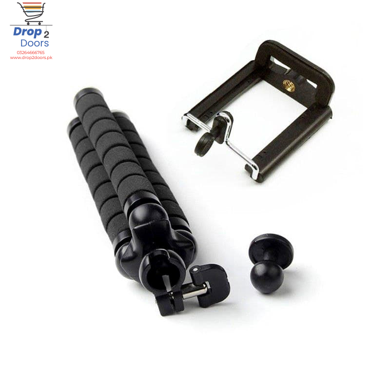 Pack Of 3 Portable Flexible Sponge Adjustable Octopus Tripod Phone Stands