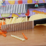 Pack Of 4 French Fries Cutter Stainless Steel Waving Knives