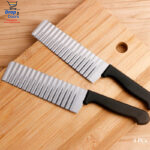 Pack Of 4 French Fries Cutter Stainless Steel Waving Knives