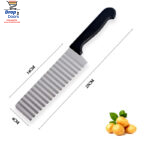 Pack Of 4 French Fries Cutter Stainless Steel Waving Knives