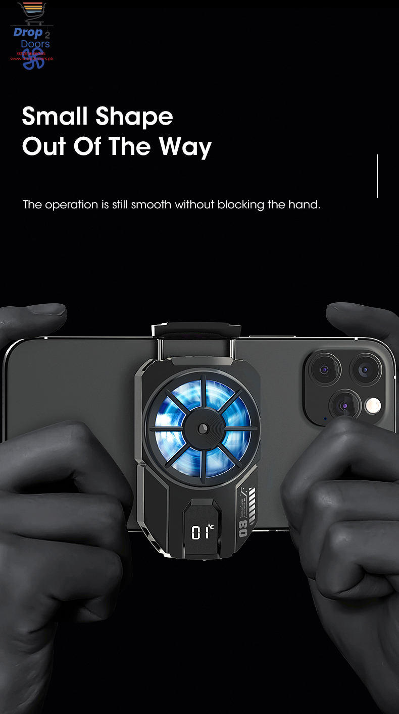 Portable DLA3 Mobile Phone Radiator Cooling Fan Case Phone Cooler With Digital Display