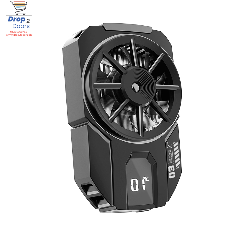 Portable DLA3 Mobile Phone Radiator Cooling Fan Case Phone Cooler With Digital Display