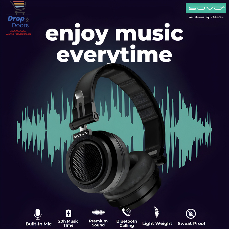 SOVO Boom-X Hi-Res Premium Sound Stereo Wireless Headphones