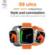 Smart Watch S9 Ultra Bluetooth Call Heart Rate Fitness Tracker With 3 Straps